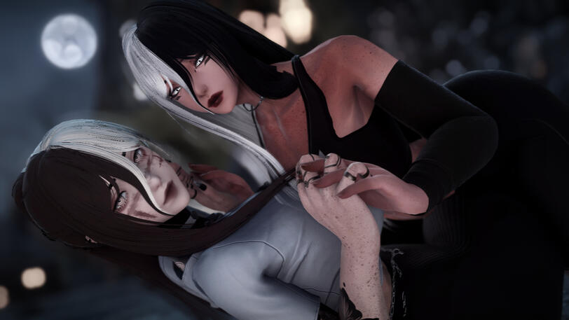 [3D and Texture Edit] Split dye highlights on Yuria's Power Hair